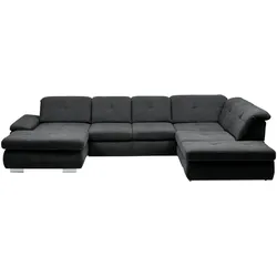Kollektion Kraft Wohnlandschaft Flachgewebe  Affair ¦ schwarz ¦ Maße (cm): B: 371 H: 100 T: 260.0