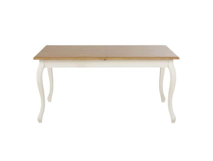 Table à manger extensible crème, L160/200 cm