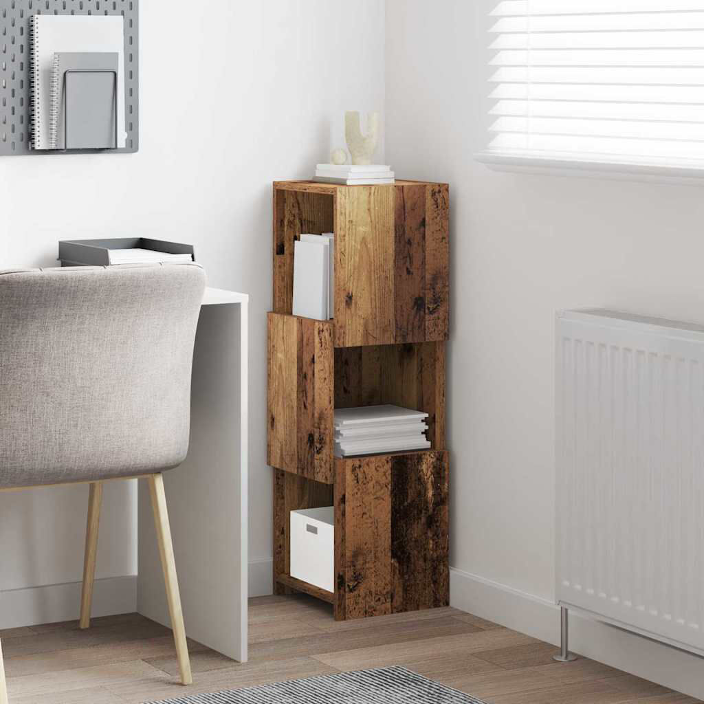Metro Corner Accent Chest Old Wood 95cm H x 30.5cm W x 30cm D