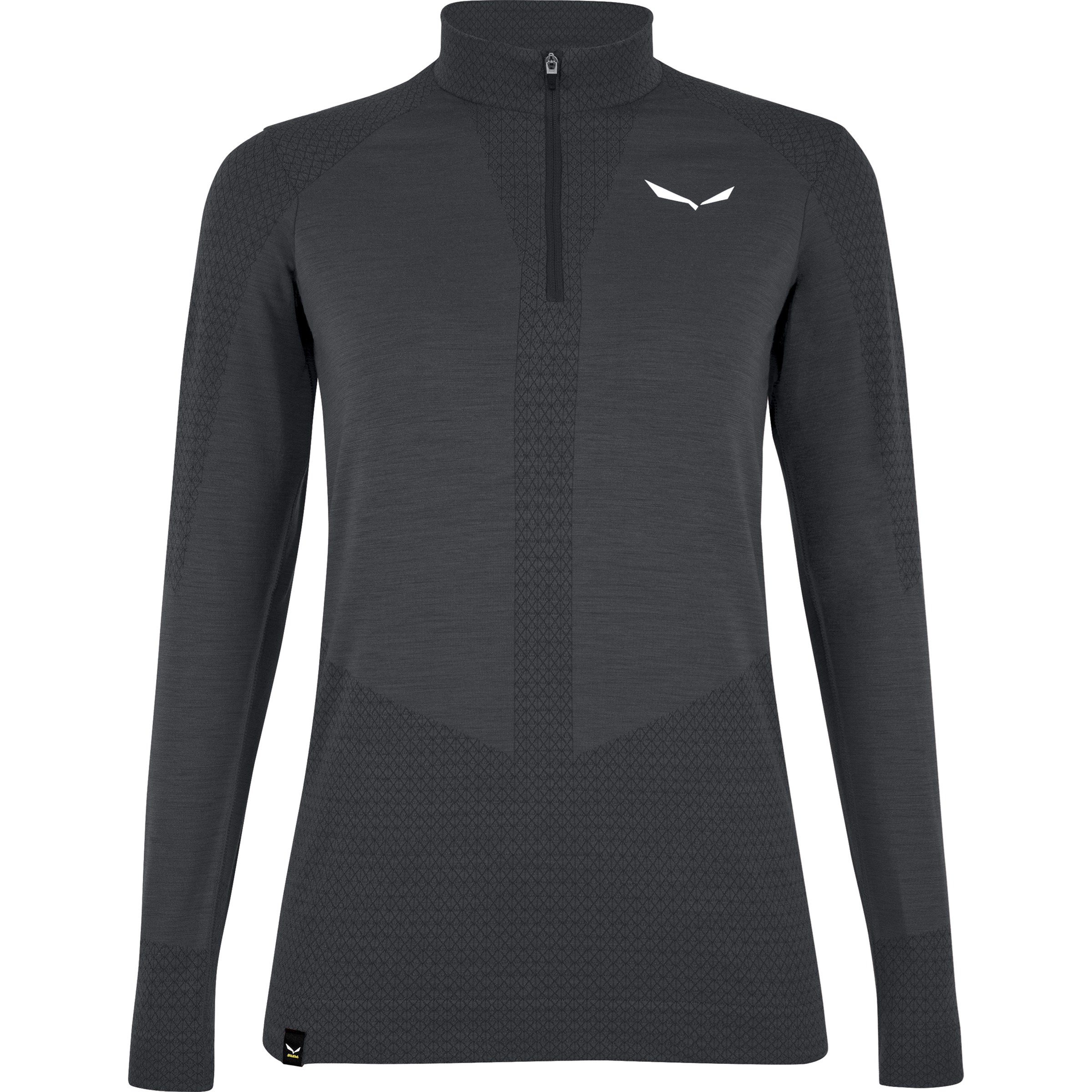 Salewa Zebru Responsive Zip Damen Langarm Unterhemden schwarz Größe L Trekking Hautfreundlich Merinowolle
