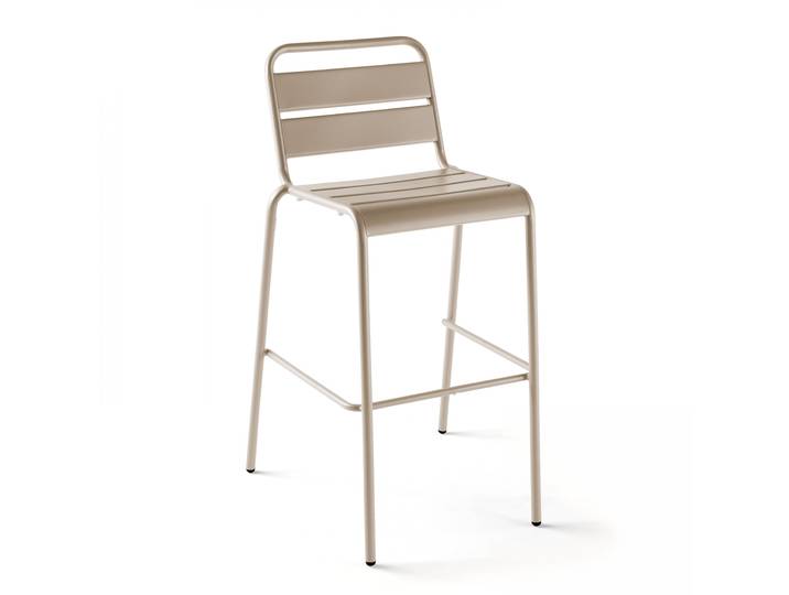 Oviala - Chaise haute de jardin en métal