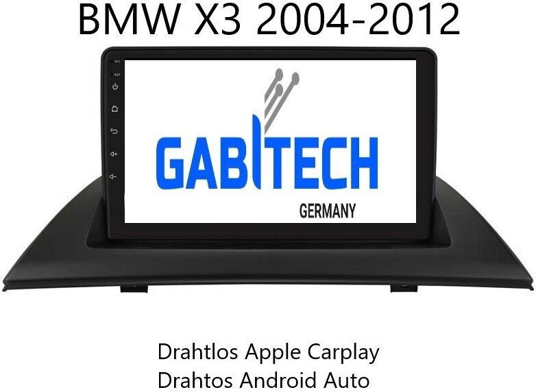 9 zoll Android 13 Autoradio GPS Navi für für BMW X3 E83 2004-2012 Bluetooth FM Drahtlos Carplay und Android Auto. 8GB RAM 128GB ROM