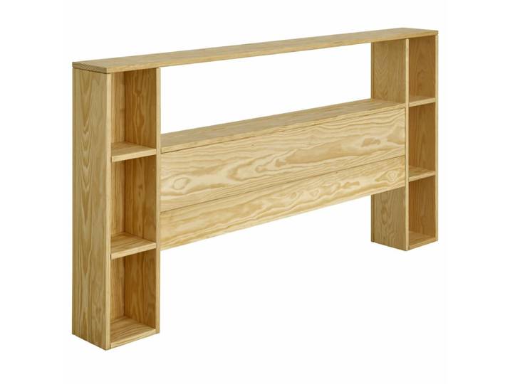 Tête de lit avec rangements bois massif 160 cm