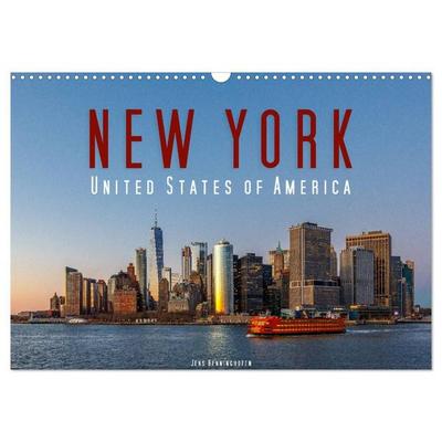 New York - United States of America (Wandkalender 2027 DIN A3 quer), CALVENDO Monatskalender