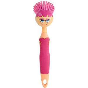 Haug-Bürsten Spülbürste Girl, Kunststoffgriff mit PET-Borsten, berry, Länge 25 cm