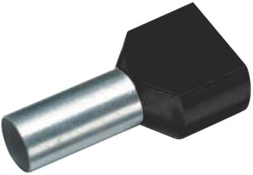 Cimco 18 2450 Zwillings-Aderendhülse 6mm² Teilisoliert Schwarz 100St.