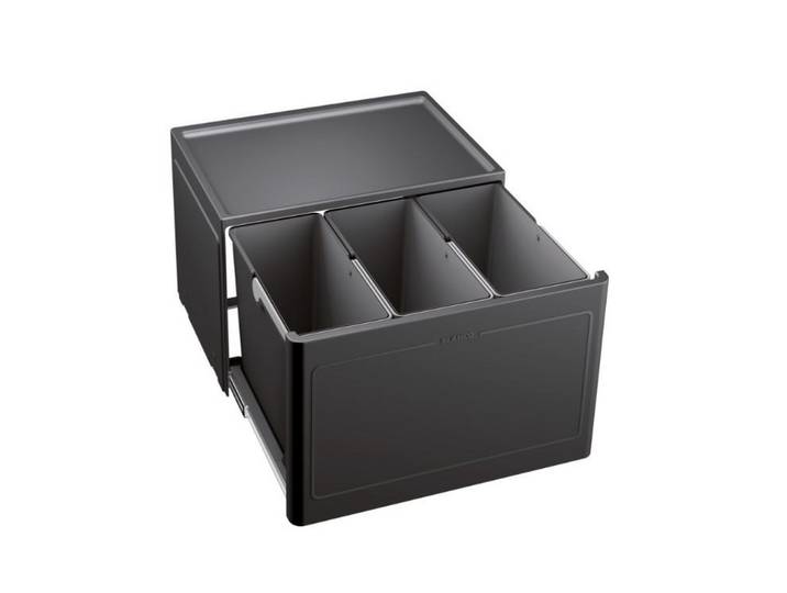 Einbauabfallsammler Botton Pro 60/3 in schwarz