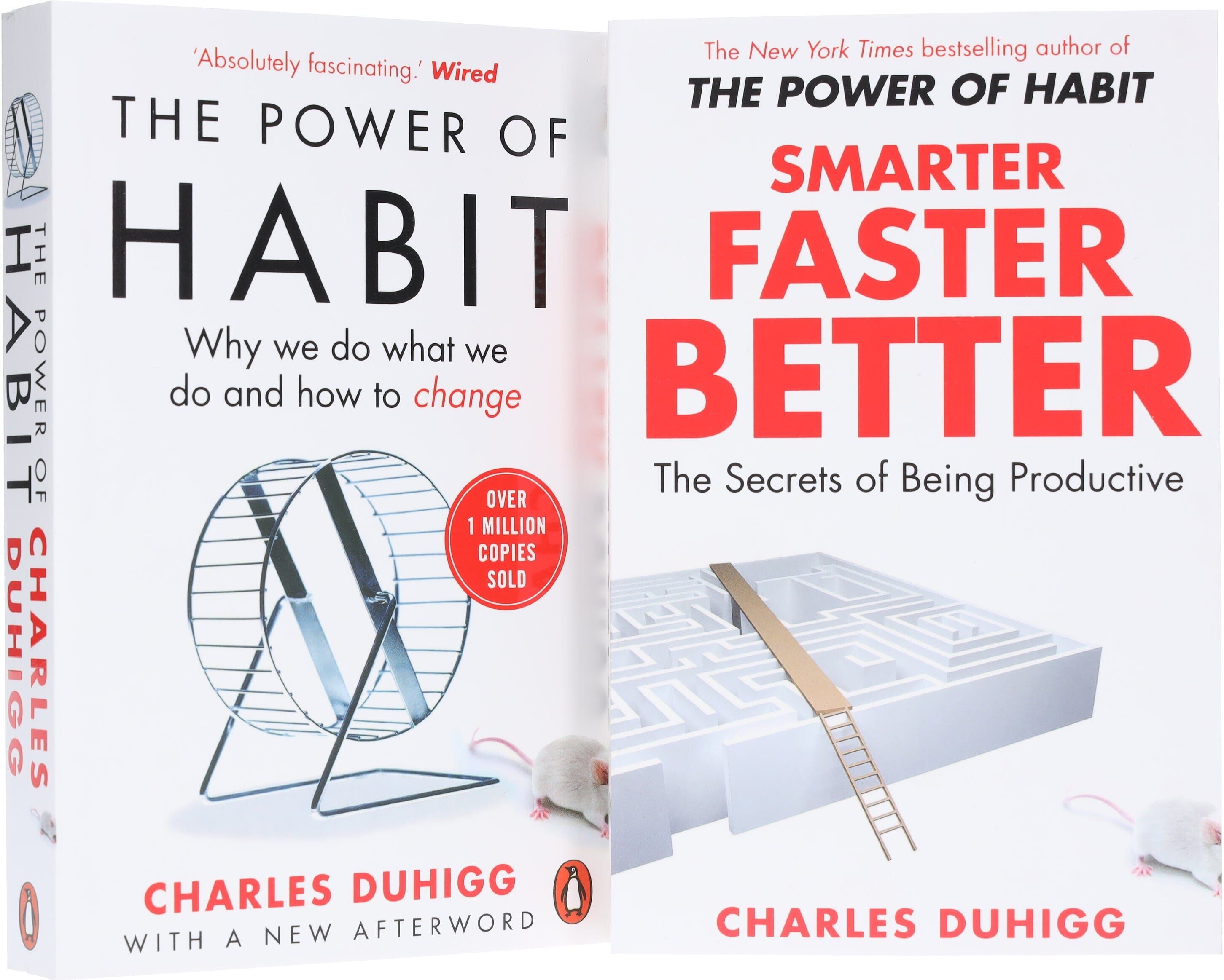 Smarter Faster Better & The Power of Habit: By Charles Duhigg 2 Books Collection Set - Non Fiction - Paperback Penguin