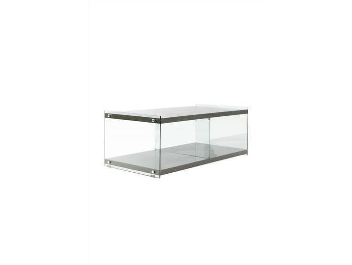 Kayoom Beistelltisch, Grau, Holz, Glas, 45x60x120 cm, einfacher Aufbau, Wohnzimmer, Wohnzimmertische, Beistelltische, Beistelltisch Glas