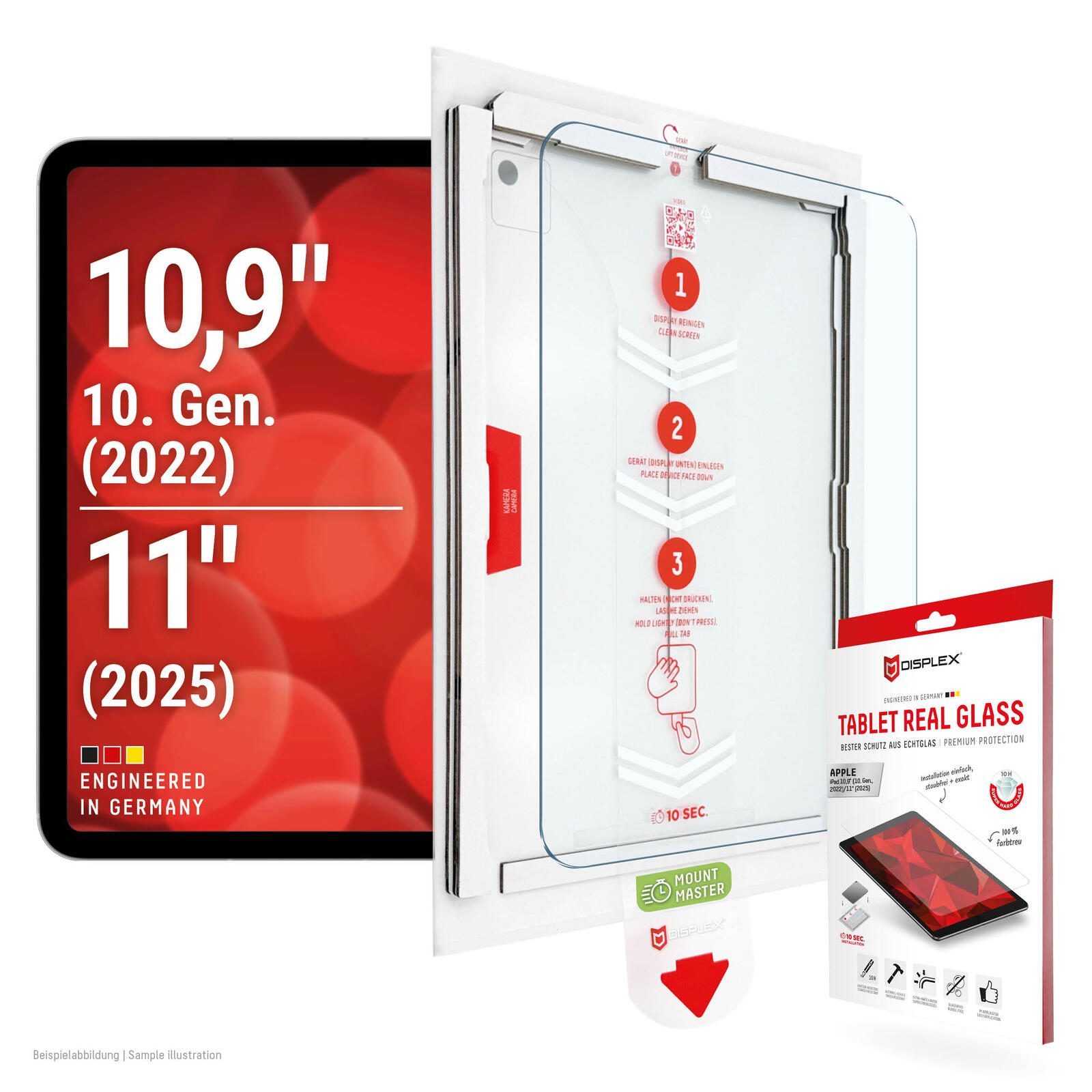 DISPLEX Tablet Real Glass iPad 10,9"(10th)/11"(25) Mount Master 02290
