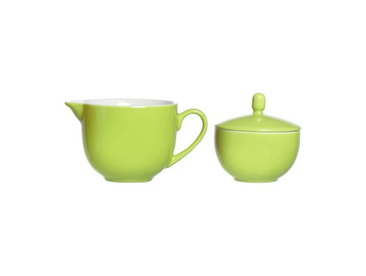 Ritzenhoff Breker Milchkännchen & Zuckerdose Doppio Grün, Keramik, 2 cm, Küchenzubehör, Vorratsbehälter, Zuckerdosen