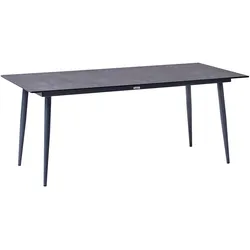 GARTENTISCH 180/90 cm Steinoptik Grau Tolentino