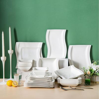 MALACASA Flora Porcelain Dinnerware Set (Service for 6)