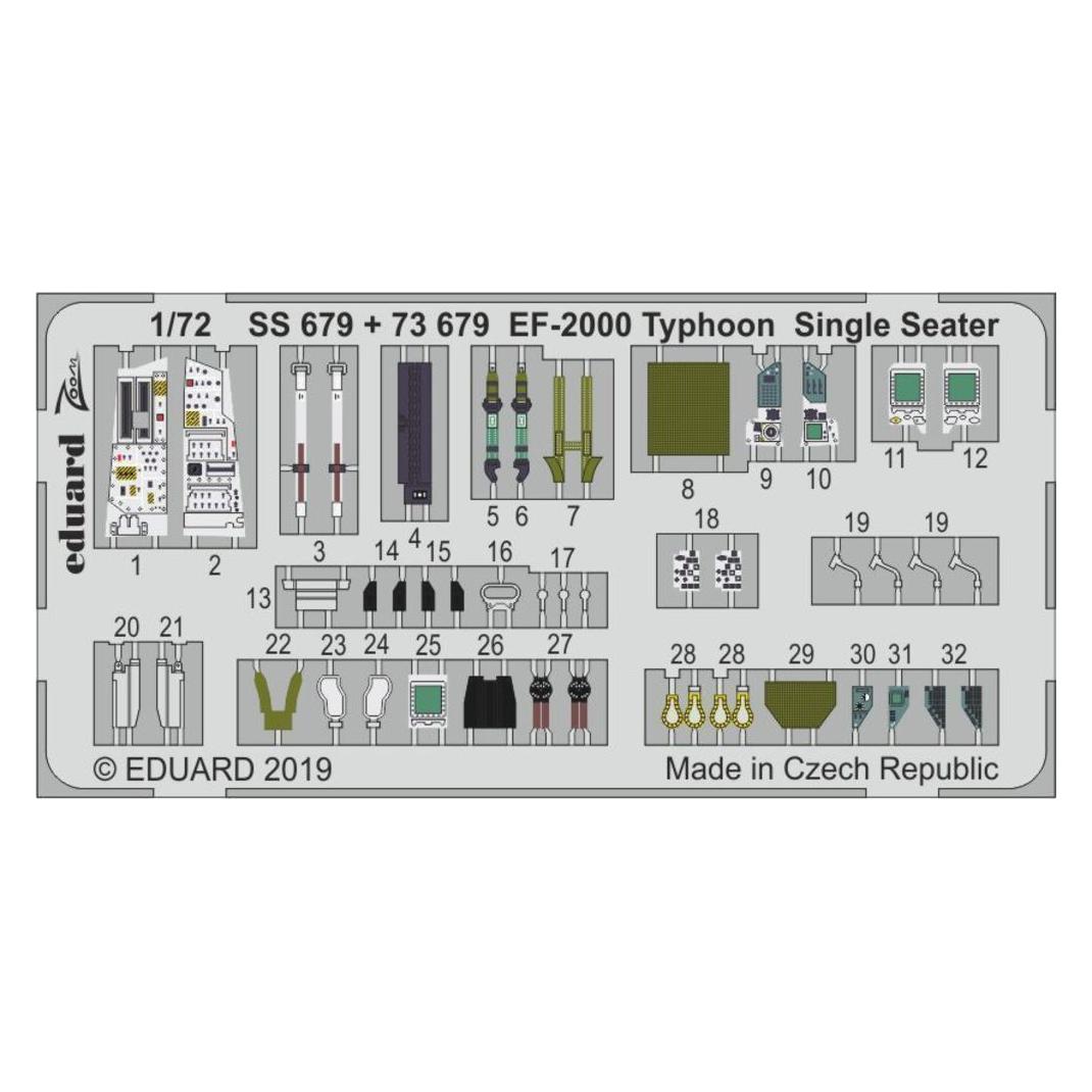 Eduard EF-2000 Typhoon Single Seater for Revell (SS679)