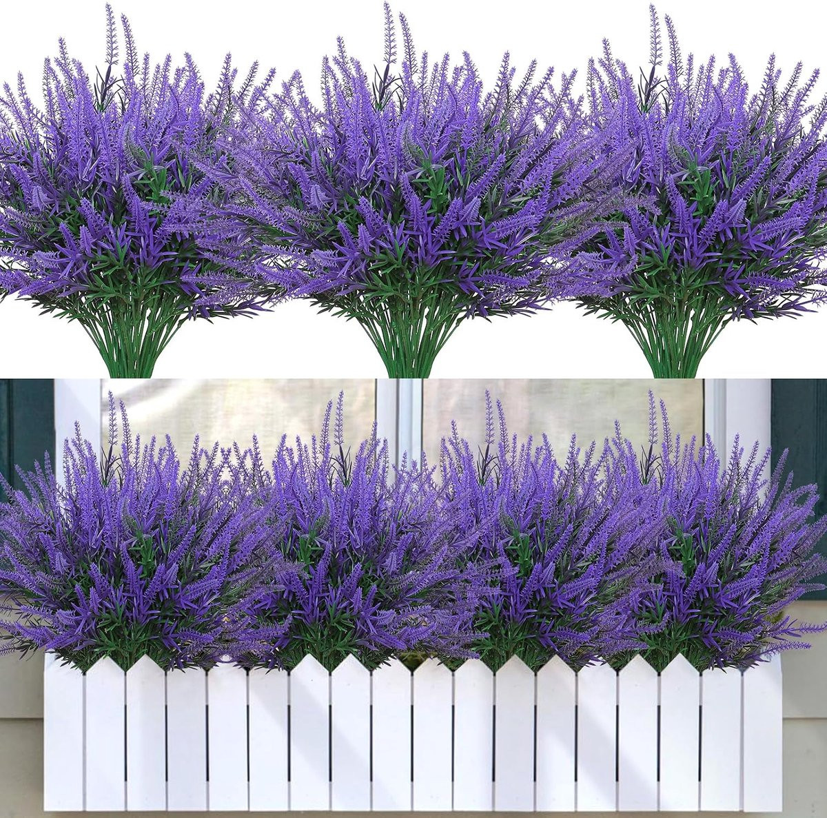 Weerbestendige paarse kunstbloemen voor buiten en balkonbakken
