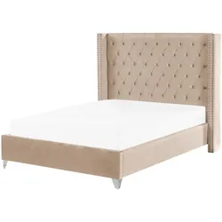POLSTERBETT mit Lattenrost 140x200 cm Beige Lubbon