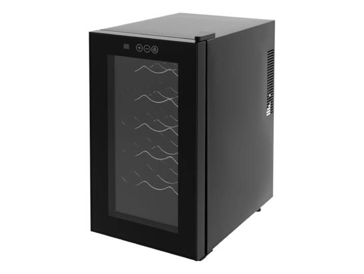 WeinküHlschrank 18 Flaschen 46L 12-18°C FüR Zuhause BüRo Bar GeträNkeküHlschrank Mit Led-Display Touch-Panel 5 Verstellbaren Regalen Bietet Optimalen Stauraum FüR Rotwein Champagner Bier