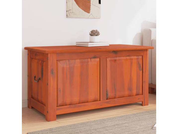 vidaXL Truhe mit Deckel Braun Massivholz Akazie