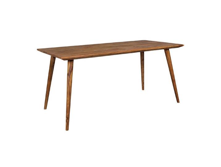 furnicato Esstisch Esszimmertisch 160x80x76 cm Massivholz, Walnuss Finish Braun (1-St), Handgefertigter Esstisch mit pflegeleichter Lackierung für dein Heim