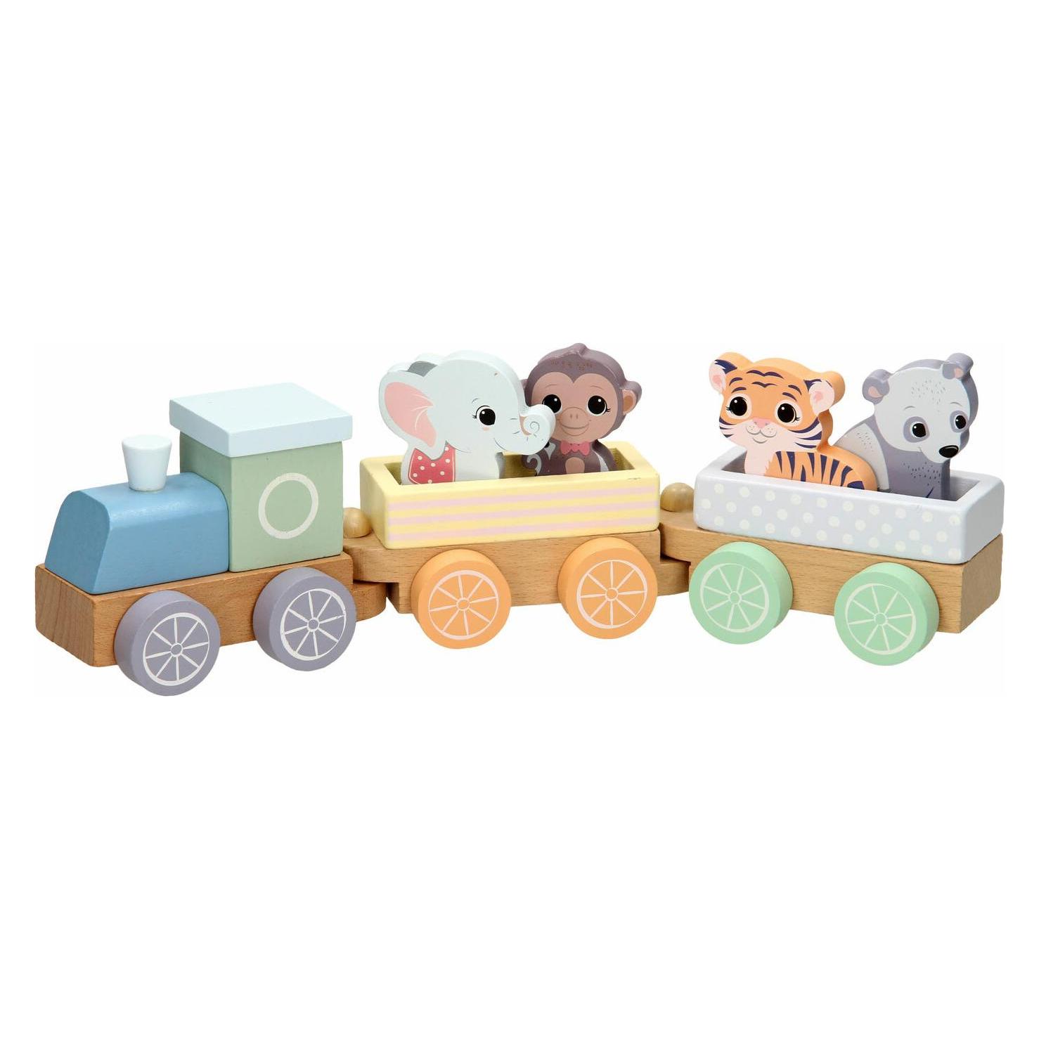 Jouéco Wooden Train Wild Animals (J-80088)