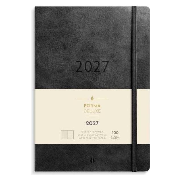Mayla Pharma A5 Forma Deluxe ugekalender tvrf. sort kunstskind 2027 (27200620)