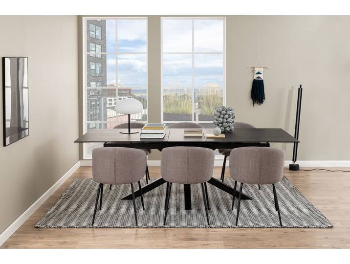 Table extensible Holcot 200 x 100cm Noir/Anthracite