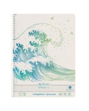Herlitz GREENline Abbildung Weiß A4 70 Blätter 80 g/m² Kariertes Papier Spiralblock Blatt Lineatur 28 Welle (50033478)