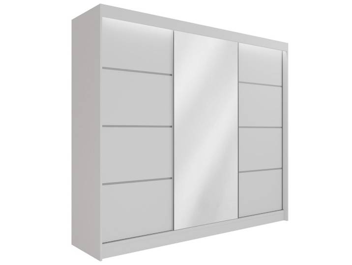 KLEIDERSCHRANK PAOKI mit LED - 250 cm - Weiß