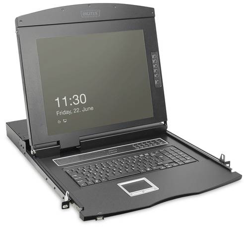Digitus DS-72221-2FR KVM-Konsole VGA Maus, Tastatur 1920 x 1080 Pixel
