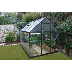 Canopia Gewächshaus Hybrid 6X8 Alu Grau 185x247cm