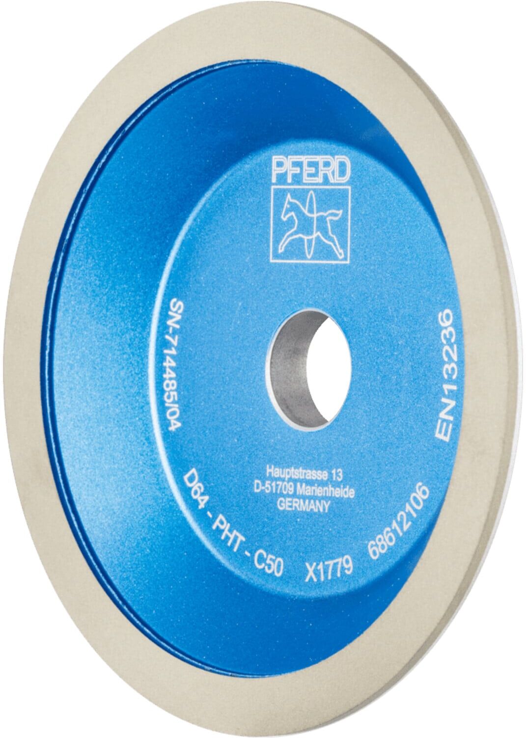 PFERD TOOLS Diamant-Schleifscheibe Kunstharz 12A2/45° PHT 125mm D64 (fein) Trockenschliff (68612106)