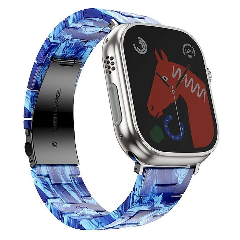 Forcell Strap F-DESIGN FA04 marble textured resin strap for APPLE Watch 38 / 40 / 41 mm blue (Plastic) (5903396291524)