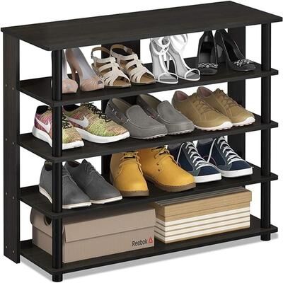 No "Turn-N-Tube 5 Tier Wide Shoe Rack - 29.45""D x 31.5""W x 11.8""H"