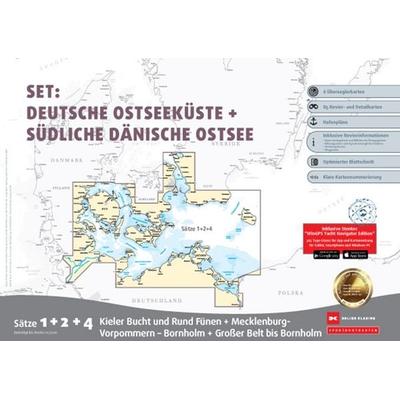 Sportbootkarten Satz 1, 2 und 4 Set: Deutsche Ostseeküste und Südliche Dänische Ostsee (Ausgabe 2026), Karte von , Delius Klasing, 978-3-667-13193-5