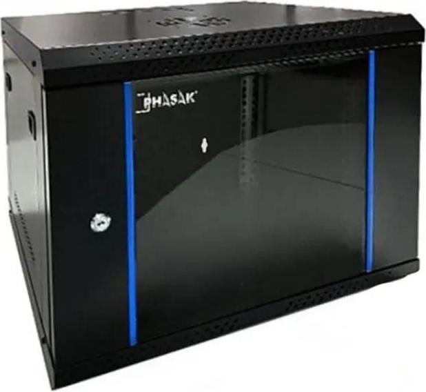 Phasak PHO 2216D Wandmontabele serverkast, 16U, zwart