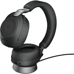 Jabra Evolve 2 85 MS Stand Wireless Bluetooth Stereo Headset schwarz Ladestation