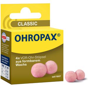 OHROPAX Ohrstöpsel Classic, SNR 21 dB, zum Schlafen, 2 Paar