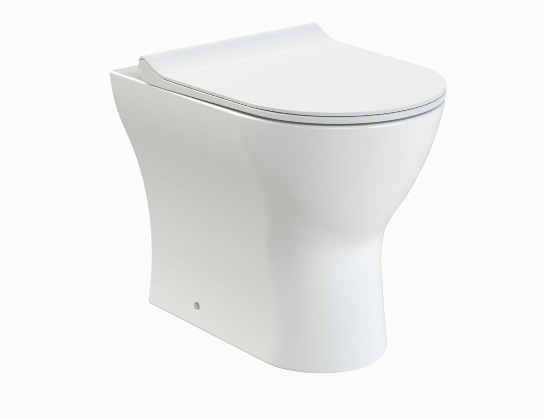 Nuie Freya Round 161 cm Floor Mounted Toilet (Seat Included) White 417mm H