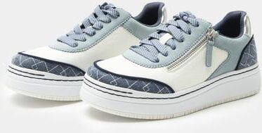 Women's Averie Zipper Platform Sneaker by Alegria in Indigo (Size 36 M)