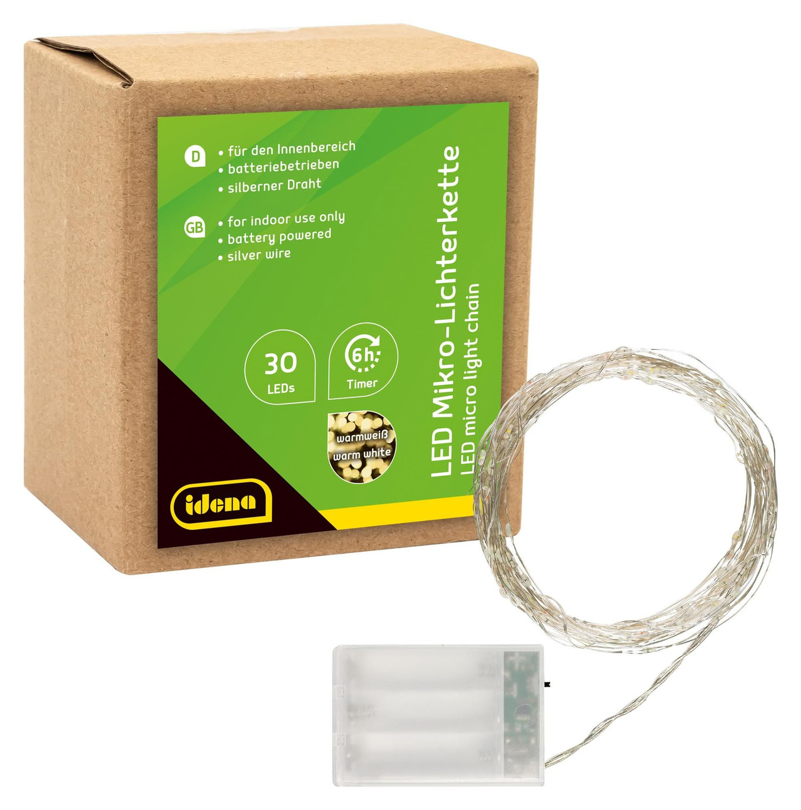 Idena Micro LED-Lichterketting met 30 lampjes