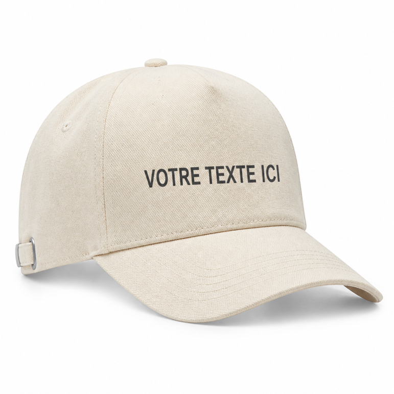 Casquette personnalisable en coton BICCA CAP coton biologique beige