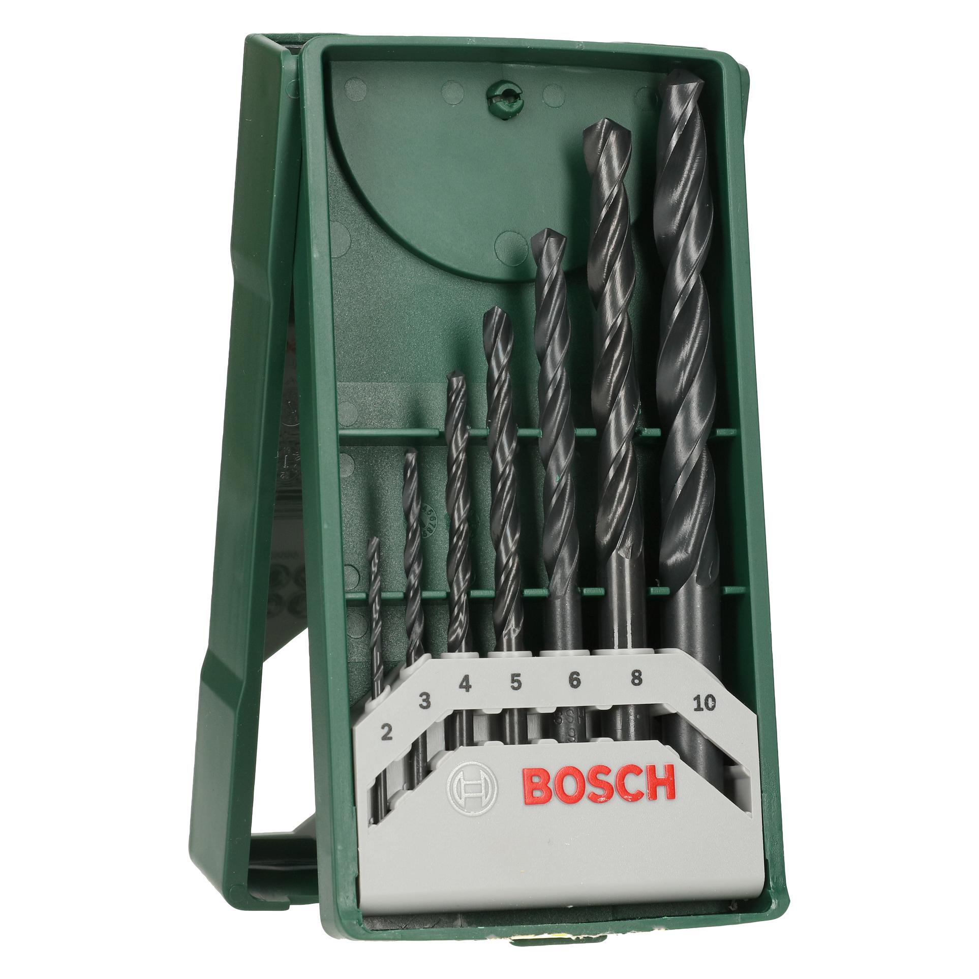 Bosch Zubehör Mini-X-Line-Metallbohrer-Set, 7-teilig (10 Millimeter, 2 Millimeter, 3 Millimeter, 4 Millimeter, 5 Millimeter, 6 Millimeter, 8 Millimeter) (2607019673)