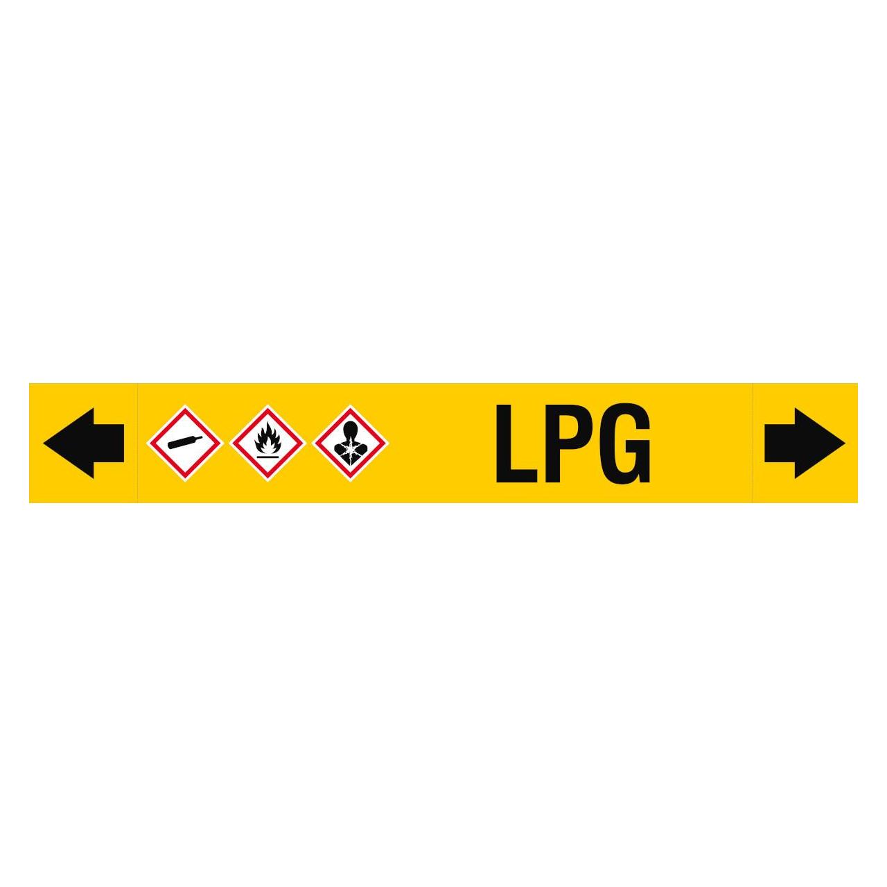 Brady ASME - Rohrmarkierer - LPG (ASMEPM-100X690MM-LPG)
