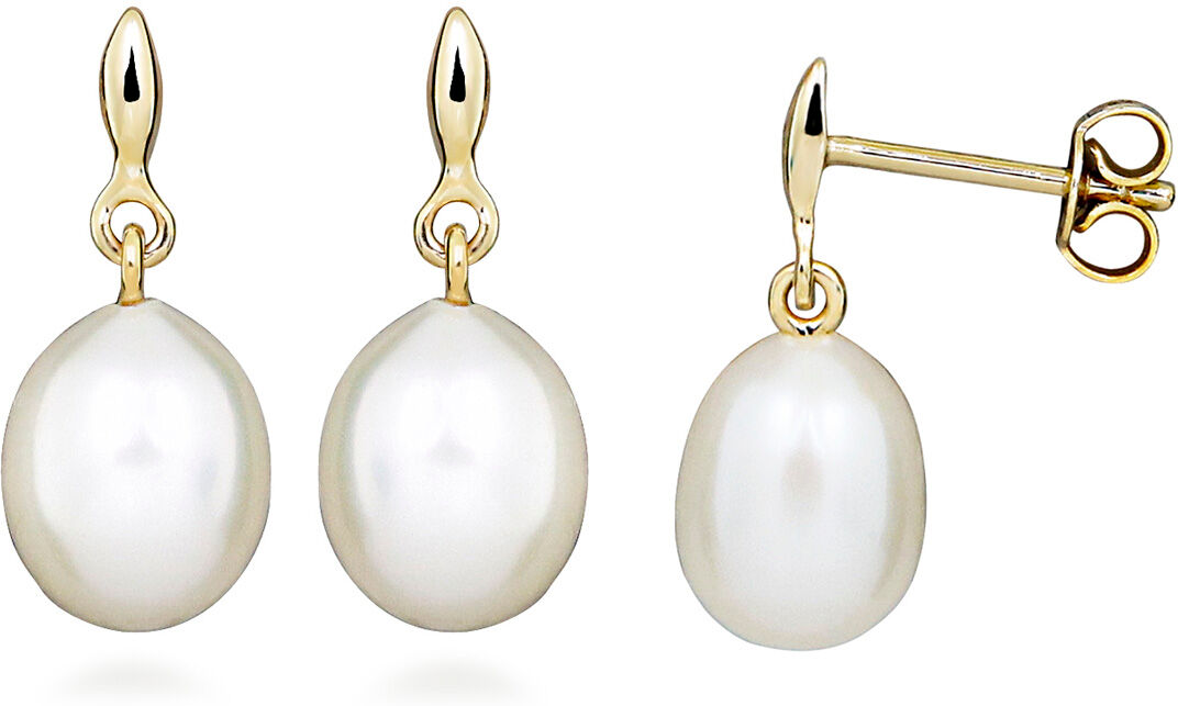 Lykken Pearls kultaiset helmikorvakorut 9mm