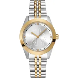 DKNY Parsons logo two tone silver gold stainless steel DK1L060M0065 - silber,bicolor gold-silber - 32mm