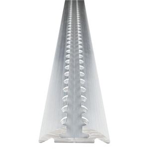 allsafe Airlineschiene Standard, zum Kleben & Schrauben, 100 cm, aus Aluminium, silber, halbrund