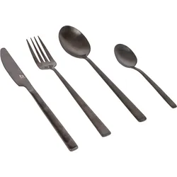 Bo-Camp Industrial Edelstahl Besteckset 16-tlg. Schwarz