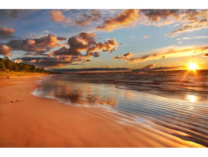 Fototapete PAPERMOON Lake Huron Dunes , bunt, B:1,5m L:1,11m, Vlies, Tapeten, Fototapete