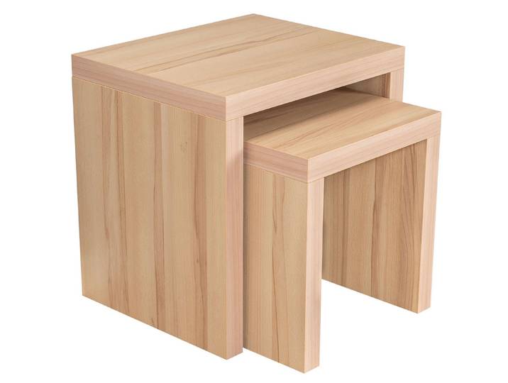 Levandeo® Couchtisch, 2 Satztisch Kernbuche Deutsche Herstellung Couchtisch fest