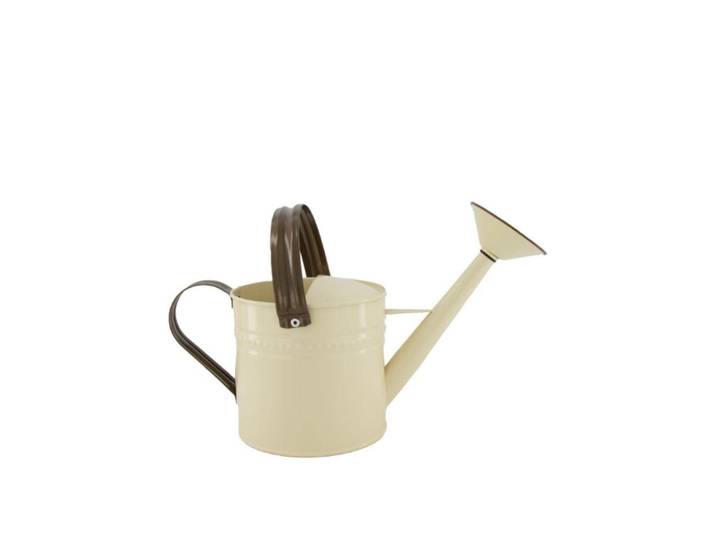 Giesskanne CHALET Amali 25 cm , braun (braun, weiß), Giesskannen, Giesskanne